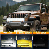 Nilight 20 Inch 126W Double Row Spot Flood Led Light Bar with Amber/Black Covers, view 4
