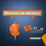 Nilight 20 Inch 420W Spot Flood Combo Orange Case Led Light Bar, view 2