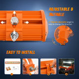 Nilight 20 Inch 420W Spot Flood Combo Orange Case Led Light Bar, view 5