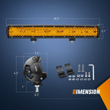 Nilight 20Inch Amber 420W Led Light Bar with 16AWG 5Pin Rocker Switch Wiring Harness Kit 1 Lead, view 2