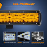 Nilight 20Inch Amber 420W Led Light Bar with 16AWG 5Pin Rocker Switch Wiring Harness Kit 1 Lead, view 4