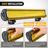 Nilight 20 inch Amber Yellow Light Bar Cover, view 2