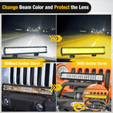 Nilight 20 inch Amber Yellow Light Bar Cover, view 5