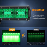 Nilight 20 Inch LED Light Bar Green Triple Row 420W Spot Flood Combo Off Road Driving Fog Fishing Hunting Emergency Safety Lighting for UTV Pick-up Van Boat Tractor, view 3
