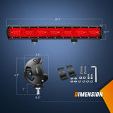 Nilight 20 Inch LED Light Bar Red Triple Row 420W Spot Flood Combo 42000LM Driving Boat Off Road Fishing Hunting Emergency Safety Lighting for UTV Pick-up Van Tractor, view 2