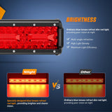 Nilight 20 Inch LED Light Bar Red Triple Row 420W Spot Flood Combo 42000LM Driving Boat Off Road Fishing Hunting Emergency Safety Lighting for UTV Pick-up Van Tractor, view 5