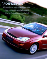 Nilight 2000 2001 2002 2003 2004 Ford Focus Headlight Assembly Chrome Housing Clear Reflector Upgraded Clear Lens, view 5