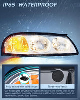 Nilight 2000 2001 2002 2003 2004 Chevy Impala Headlight Assembly Chrome Case Amber Reflector, view 4