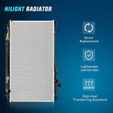 Nilight 2001 2002 2003 2004 2005 Honda Civic & Acura EL L4 1.7L Radiator, view 2