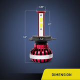 Nilight 20018H Red 2PCS 30W H4/9003 Super Bright Headlight Conversion Kit Replacement Bulb 6000K, 1 Pack, view 2