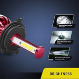 Nilight 20018H Red 2PCS 30W H4/9003 Super Bright Headlight Conversion Kit Replacement Bulb 6000K, 1 Pack, view 3