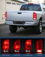 Nilight 2002 2003 2004 2005 2006 Dodge Ram 1500 2003 2004 2005 2006 Dodge Ram 2500 3500 Taillight Assembly Rear Lamp Replacement OE Style w/Bulbs Driver Side, view 3