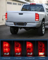Nilight 2002 2003 2004 2005 2006 Dodge Ram 1500 2003 2004 2005 2006 Dodge Ram 2500 3500 Taillight Assembly Rear Lamp Replacement OE Style w/Bulbs Passenger Side, view 3