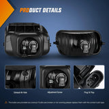 Nilight 2002 2003 2004 2005 2006 2007 Chevy Silverado 1500 2500 3500 2002 2003 2004 2005 2006 Avalanche Fog Light Assembly Body Cladding H10 Halogen Bulbs Amber Lens, view 5