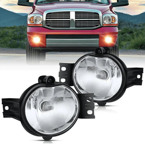 Nilight 2002 2003 2004 2005 2006 2007 2008 Dodge Ram 1500; 2003 2004 2005 2006 2007 2008 2009 Ram 2500 3500; 2004 Durango 2nd Generation 2005 2006 Durango Fog Lights Assembly 9006 55W bulbs