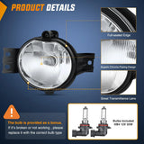 Nilight 2002 2003 2004 2005 2006 2007 2008 Dodge Ram 1500; 2003 2004 2005 2006 2007 2008 2009 Ram 2500 3500; 2004 Durango 2nd Generation 2005 2006 Durango Fog Lights Assembly 9006 55W bulbs, view 2