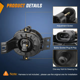 Nilight 2002 2003 2004 2005 2006 2007 2008 Dodge Ram 1500; 2003 2004 2005 2006 2007 2008 2009 Ram 2500 3500; 2004 Durango 2nd Generation 2005 2006 Durango Fog Lights Assembly 9006 55W bulbs, view 3