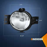 Nilight 2002 2003 2004 2005 2006 2007 2008 Dodge Ram 1500; 2003 2004 2005 2006 2007 2008 2009 Ram 2500 3500; 2004 Durango 2nd Generation 2005 2006 Durango Fog Lights Assembly 9006 55W bulbs, view 4