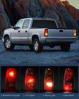 Nilight 2003 2004 2005 2006 Chevy Silverado 1500 1500HD 2500 2500HD 3500 2007 Chevy Silverado 1500 2500 3500 Classic Tail light Assembly Driver Side, view 3