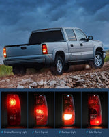 Nilight 2003 2004 2005 2006 Chevy Silverado 1500 1500HD 2500 2500HD 3500 2007 Chevy Silverado 1500 2500 3500 Classic Tail light Assembly Passenger Side, view 3