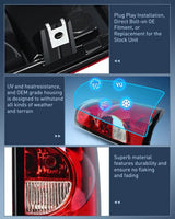 Nilight 2003 2004 2005 2006 Chevy Silverado 1500 1500HD 2500 2500HD 3500 2007 Chevy Silverado 1500 2500 3500 Classic Tail light Assembly Passenger Side, view 5