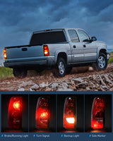 Nilight 2003 2004 2005 2006 Chevy Silverado 1500 1500HD 2500 2500HD 3500 2007 Chevy Silverado 1500 2500 3500 Classic Tail light Assembly, view 3