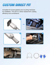 Nilight 2003 2004 2005 2006 2007 2008 Toyota Corolla/Matrix/Pontiac Vibe 1.8L Catalytic Converter, view 4