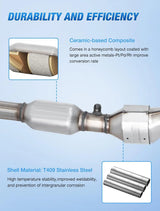 Nilight 2004 2005 2006 2007 2008 Ford F150 & 2006 Lincoln Mark LT 5.4L 4WD Catalytic Converter, view 3
