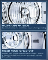 Nilight 2004 2005 2006 2007 2008 Ford F150 Lincoln Mark LT Headlight Assembly Chrome Case Clear Reflector, view 4