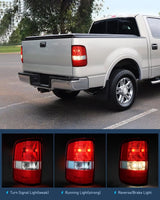 Nilight 2004 2005 2006 2007 2008 Ford F150 Taillight Assembly Rear Lamp Replacement OE Style Red Housing Driver Passenger Side, view 3