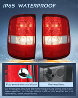Nilight 2004 2005 2006 2007 2008 Ford F150 Taillight Assembly Rear Lamp Replacement OE Style Red Housing Driver Passenger Side, view 4