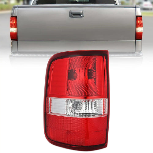 Nilight 2004 2005 2006 2007 2008 Ford F150 Taillight Assembly Rear Lamp Replacement OE Style Red Housing Driver Side