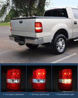 Nilight 2004 2005 2006 2007 2008 Ford F150 Taillight Assembly Rear Lamp Replacement OE Style Red Housing Driver Side, view 3