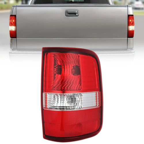 Nilight 2004 2005 2006 2007 2008 Ford F150 Taillight Assembly Rear Lamp Replacement OE Style Red Housing Passenger Side
