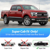 Nilight 2004 2005 2006 2007 2008 2009 2010 2011 2012 2013 2014 Ford F150 Super Cab Rain Guards Acrylic 4Pcs, view 6