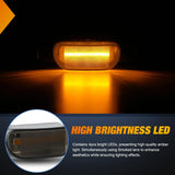 Nilight 2004-2019 Ford F150 Raptor 2013-2018 Dodge Ram 1500 4LED Amber Front Grille Marker Lights, view 3