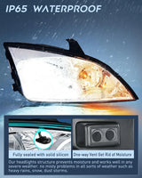 Nilight 2005 2006 2007 Ford Focus Headlight Assembly Chrome Housing Clear Reflector Clear Lens, view 4