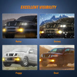 Nilight 2005 2006 2007 Nissan Armada 2004 2005 2006 2007 2008 2009 2010 2011 2012 2013 2014 2015 Titan Fog Light Assembly Amber Lens 880 Bulbs, view 4