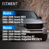 Nilight 2005 2006 2007 2008 Honda Acura MDX TL RL Odyssey  2006 2007 2008 2009 2010 2011 2012 2013 2014 Honda Ridgeline RT 2005-2008 Pilot 315Mhz Preprogrammed Tire Pressure Monitoring Sensor, view 2