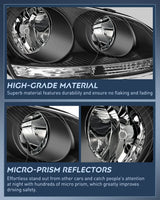 Nilight 2005 2006 2007 2008 2009 2010 Volkswagen Jetta 2006 2007 2008 2009 VW Rabbit GTI Headlight Assembly Black Housing Clear Reflector, view 6