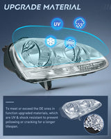 Nilight 2005 2006 2007 2008 2009 2010 Volkswagen Jetta 2006 2007 2008 2009 VW Rabbit GTI Headlight Assembly Chrome Housing Clear Reflector, view 5