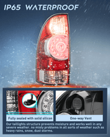 Nilight 2005 2006 2007 2008 2009 2010 2011 2012 2013 2014 2015 Toyota Tacoma Tail light Assembly Rear Lamp Replacement LED Lens Driver Side, view 4