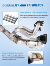 Nilight 2006 2007 2008 2009 2010 Subaru Forester & 2006 2007 2008 2009 2010 2011 Impreza & 2006 2007 2008 2009 2010 2011 2012 Legacy & 2006 2007 2008 2009 2010 2011 2012 Outback Catalytic Converter, view 3