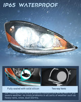 Nilight 2006 2007 2008 2009 2010 Toyota Sienna Headlight Assembly Black Housing Amber Reflector Clear Lens, view 4