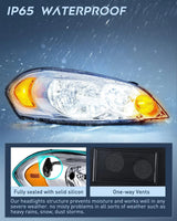 Nilight 2006 2007 2008 2009 2010 2011 2012 2013 Chevrolet Impala 2014 2015 2016 Impala Limited 2006 2007 Monte Carlo Headlight Assembly Chrome Case Amber Reflector, view 4