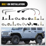 Nilight 2007 2008 2009 2010 2011 2012 2013 2014 2015 2016 2017 2018 Jeep Wrangler JK 2 Door Wide Flat Front & Rear Fender Flares w/LED Lights Turn Signal Lights DRL, view 5