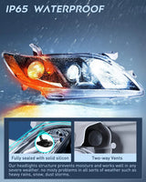 Nilight 2007 2008 2009 Toyota Camry Headlight Assembly Black Case Amber Reflector, view 4
