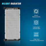 Nilight 2007 2008 2009 2010 2011 2012 2013 Chevrolet Silverado 2002 2003 2004 2005 2006 Avalanche 1500 2000 2001 2002 2003 2004 2005 2006 2007 2008 2009 2010 2011 2012 2013 2014 Tahoe 2001-2011 Sierra 2000-2014 Suburban Radiator Without Engine Oil Cooler, view 2