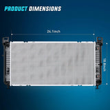 Nilight 2007 2008 2009 2010 2011 2012 2013 Chevrolet Silverado 2002 2003 2004 2005 2006 Avalanche 1500 2000 2001 2002 2003 2004 2005 2006 2007 2008 2009 2010 2011 2012 2013 2014 Tahoe 2001-2011 Sierra 2000-2014 Suburban Radiator Without Engine Oil Cooler, view 4
