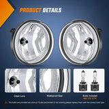 Nilight 2007 2008 2009 2010 2012 2013 GMC Sierra 1500 2007 2008 2009 2010 2012 2013 2014 Sierra 2500HD 3500HD Fog Lights Assembly Clear Lens 880 27W Bulbs, view 2